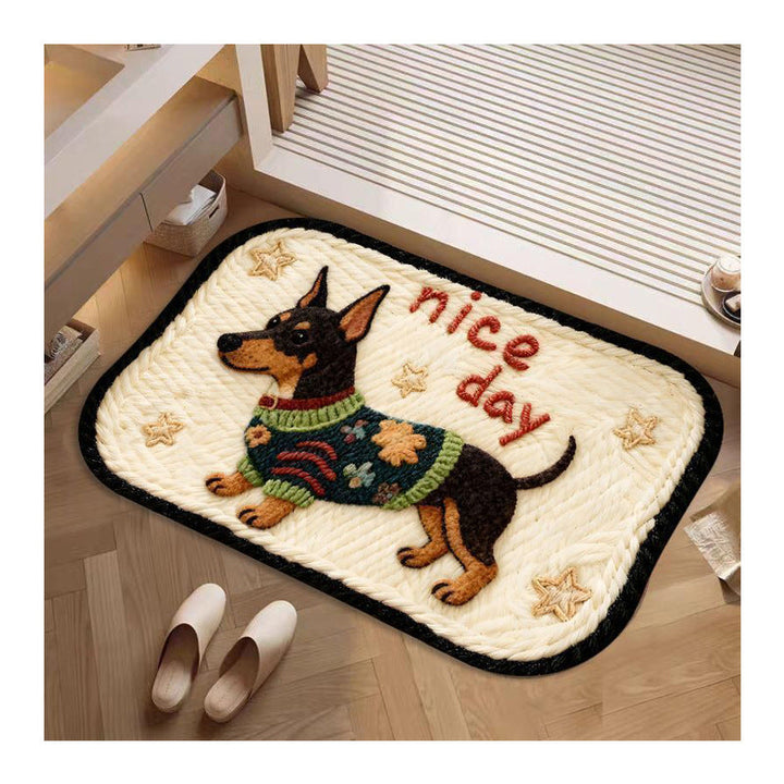 Decorative Dog-Themed Bath Rug Kalsten