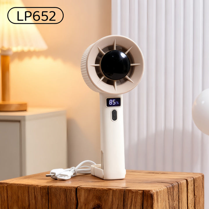 Women portable handheld fan with digital display and USB charging function Kalsten