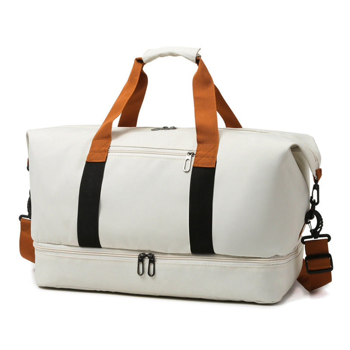 Sporty travel bag with sturdy carrying handles and adjustable shoulder strap Kalsten