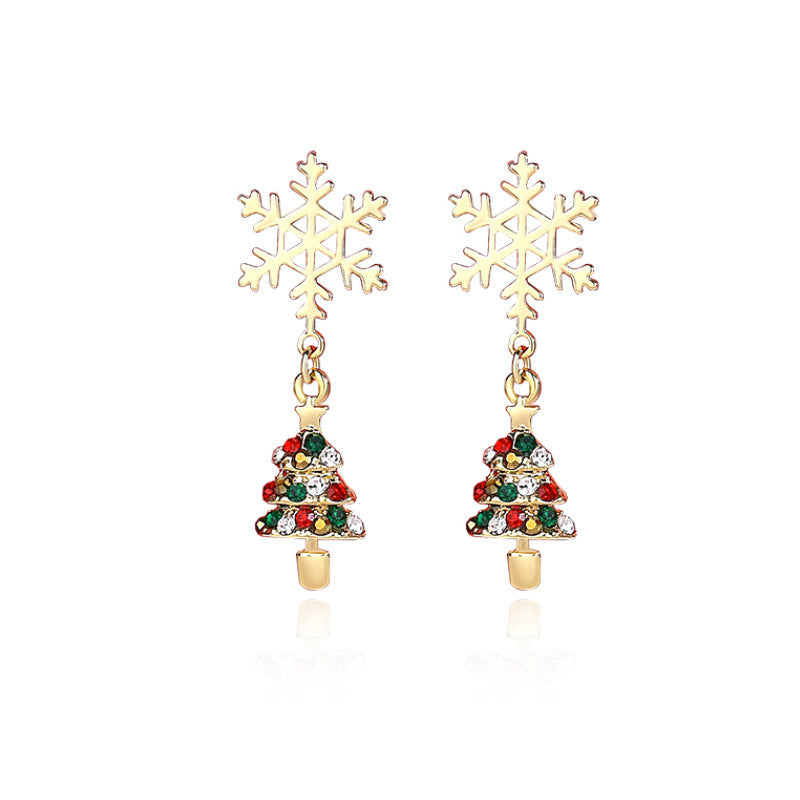 Asymmetric Christmas Earrings