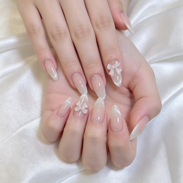 Artificial nails with elegant tip decoration Kalsten