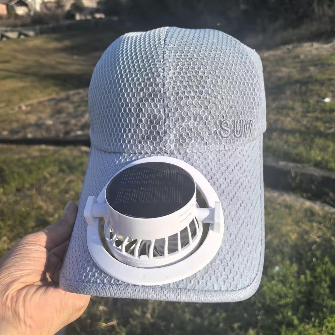 Sun Cap with removable solar fan, breathable mesh and adjustable umbrella Kalsten