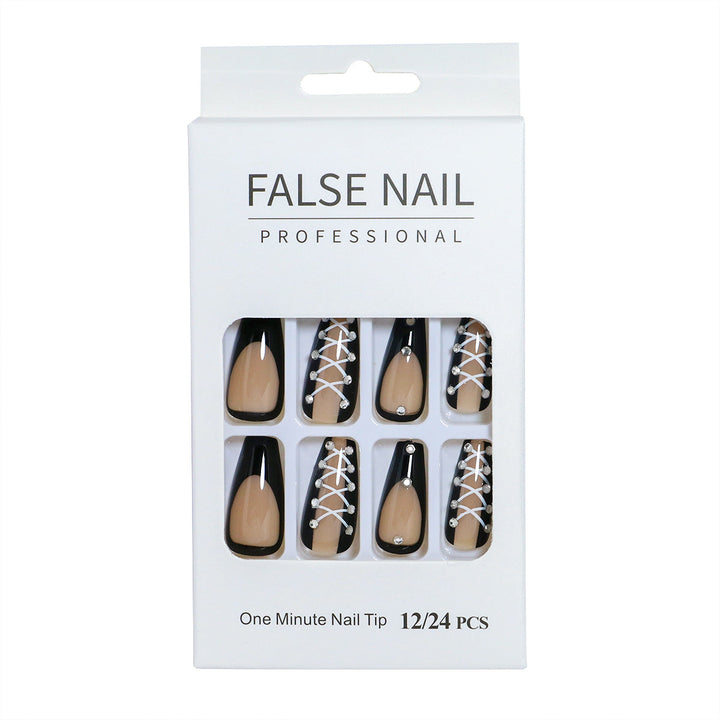 Decorative Press-On Nail Set with 3D Accents Kalsten