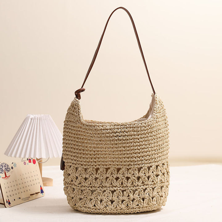 Handcrafted Shoulder Bag Made of Braided Natural Material Kalsten