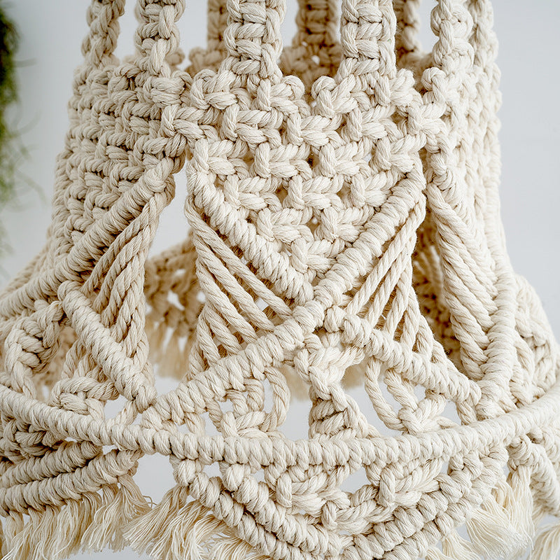 Macrame Hanging Light Fixture Acalora