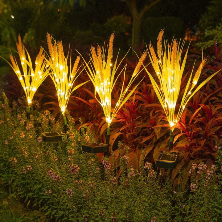 LED Illuminated Realistic Wheat Grass Garden Stake Lights Decorative Landscape Clusters Kalsten