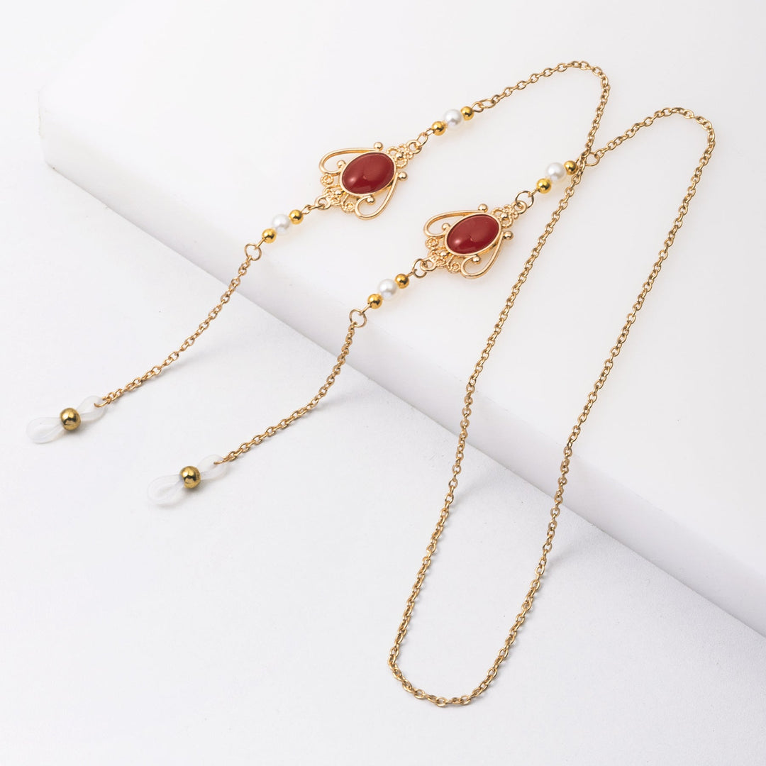 Elegant Eyewear Chain with Decorative Gemstones Kalsten