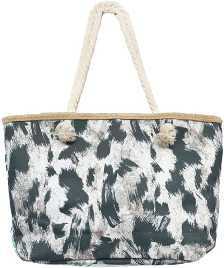 Large tote bag with tropical leaf design Kalsten
