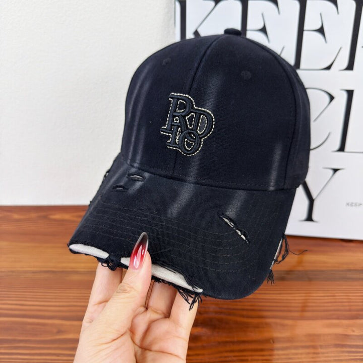 Women's Distressed Classic Cotton Baseball Cap Kalsten