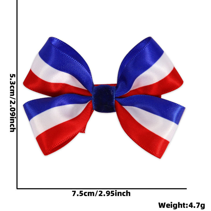 Women's Independence Day mini grosgrain ribbon hair bow with alligator clip Kalsten