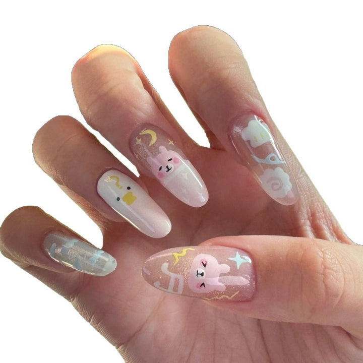 Stylish animal motif artificial nails Kalsten