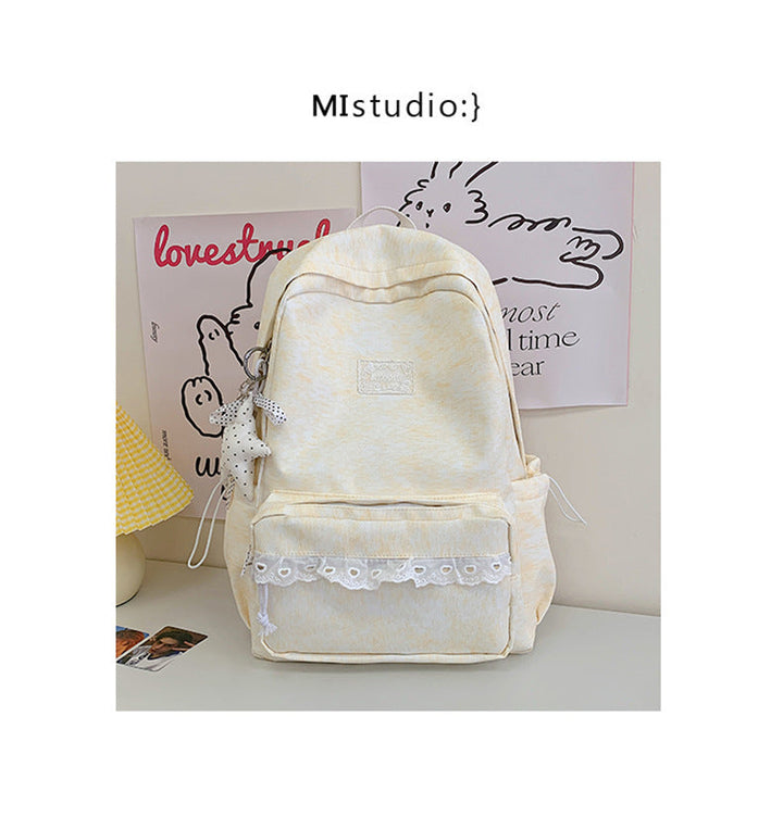 Cute Lace-Trimmed Casual School Backpack