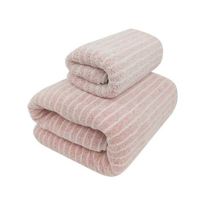 Terry Towel Set With Luxurious Striped Pattern Kalsten