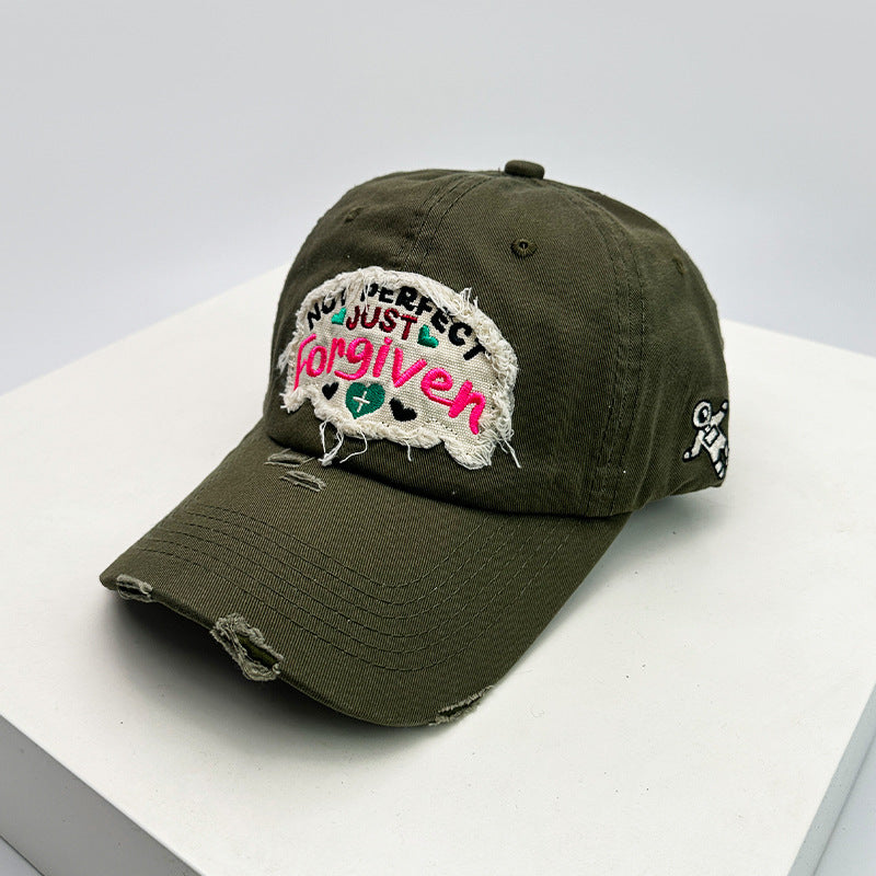 Women's Distressed Cotton Inspirational Baseball Cap Kalsten