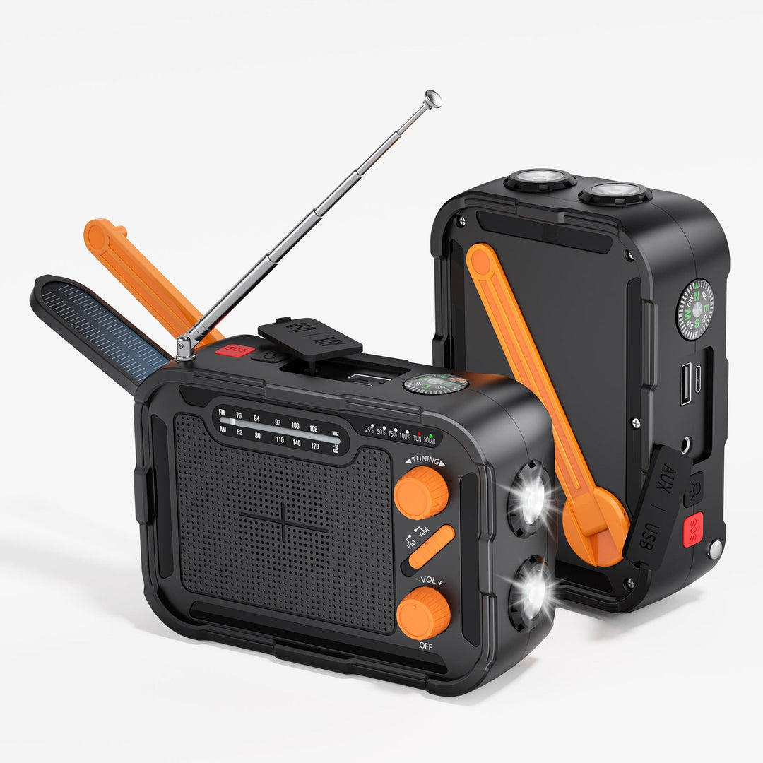 Multifunctional emergency radio with solar charger and flashlight Kalsten