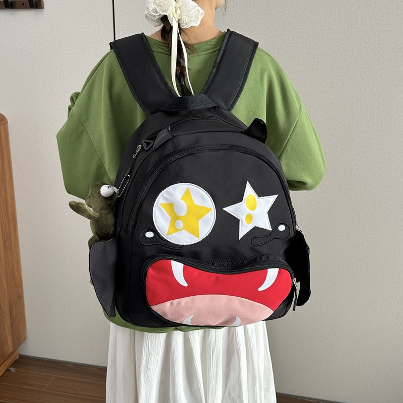 Playful plush backpack with animal face Kalsten