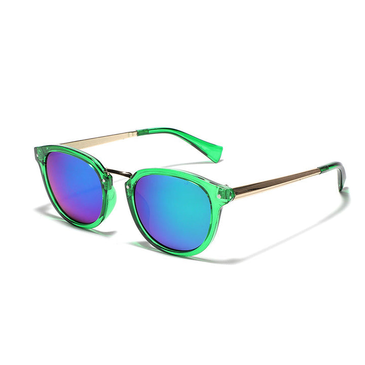Women's fashion sunglasses with colorful, mirrored lenses and an elegant frame Kalsten
