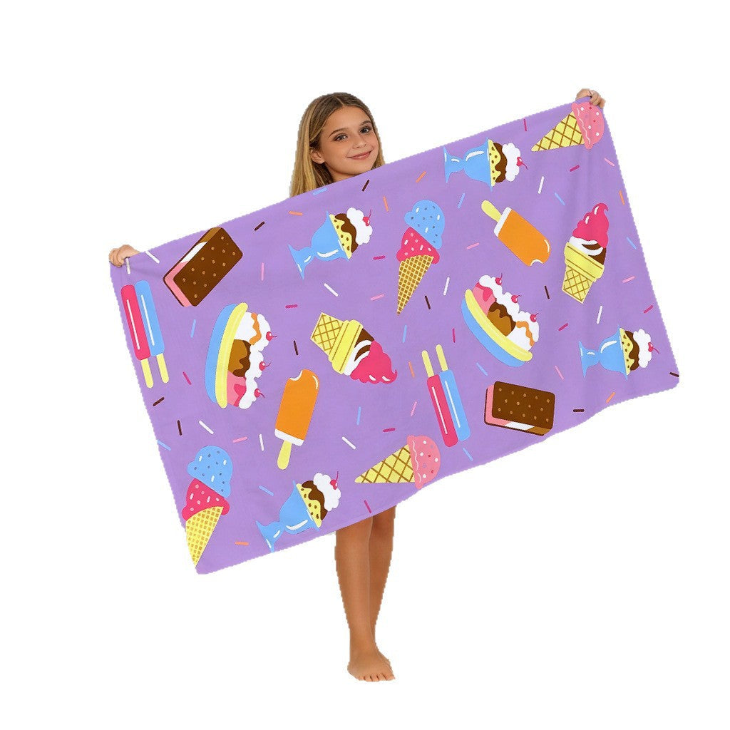 Beach towel with colorful horse motif Kalsten