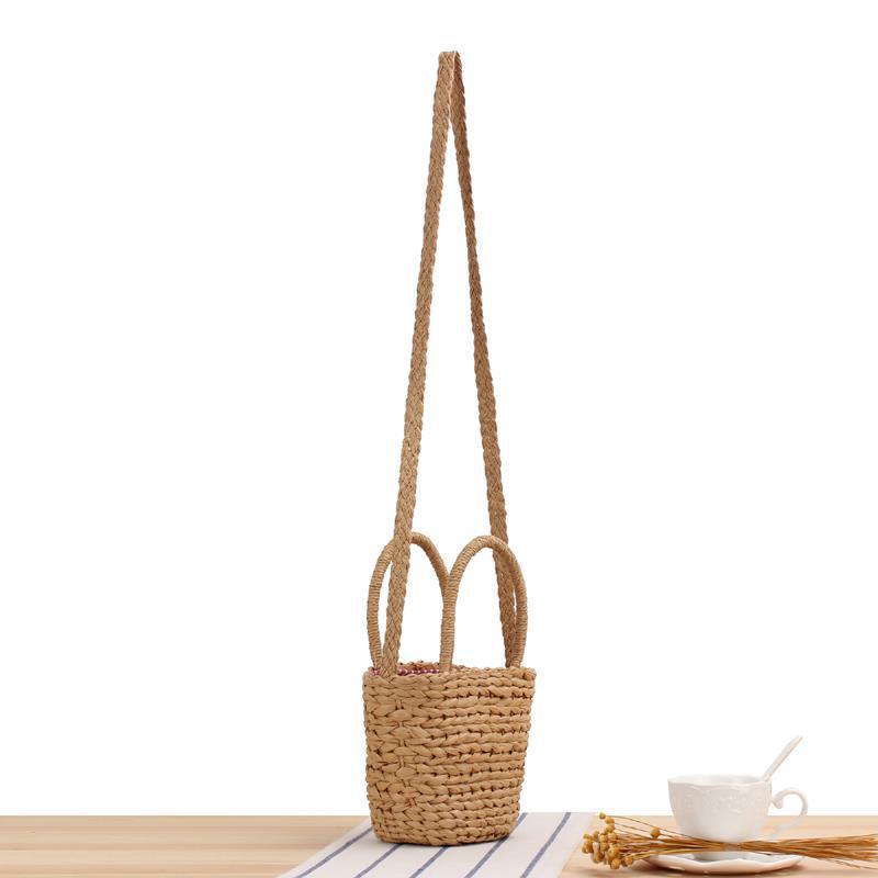 Shoulder bag made of braided natural material Kalsten