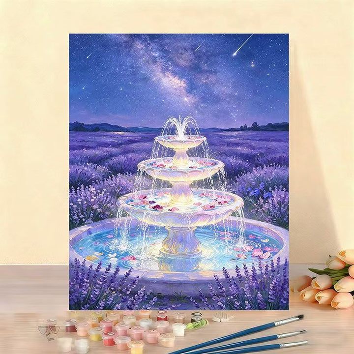 DIY Watercolor Fountain Paint by Numbers Kit Kalsten