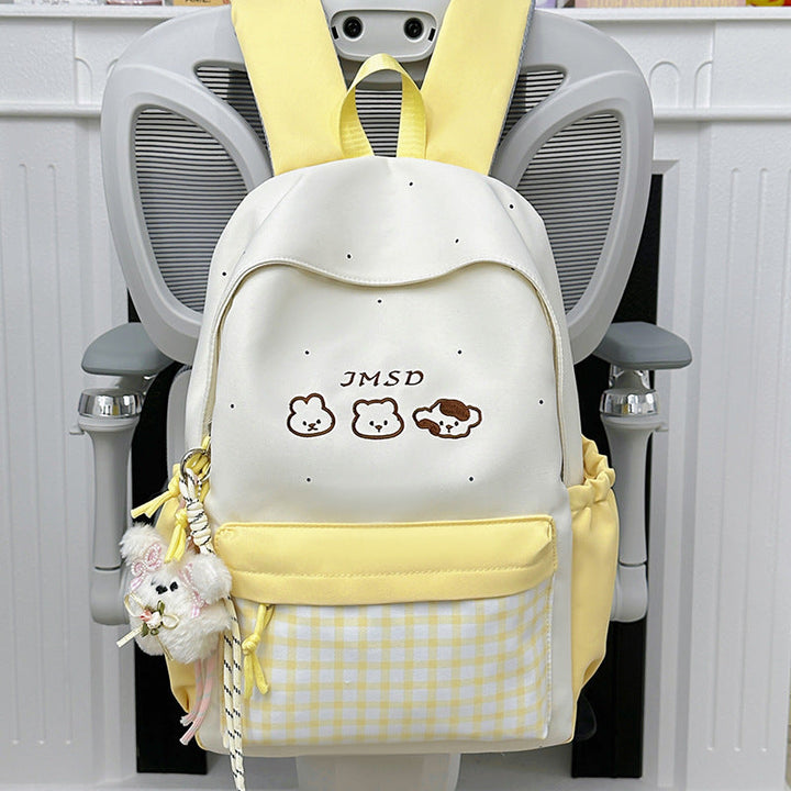 Cute Animal-Illustrated School Backpack