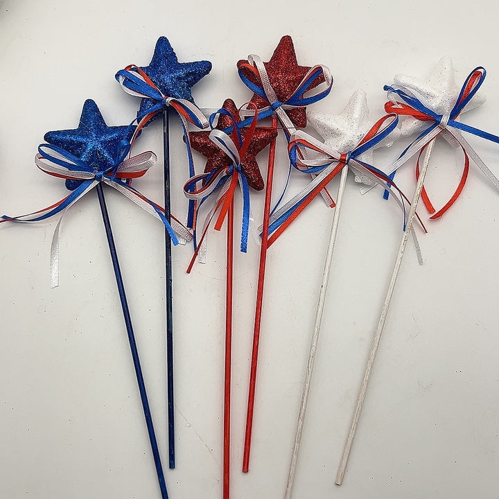 Unisex nan glittering star stick decorative plug with bows and stick made of wood Kalsten