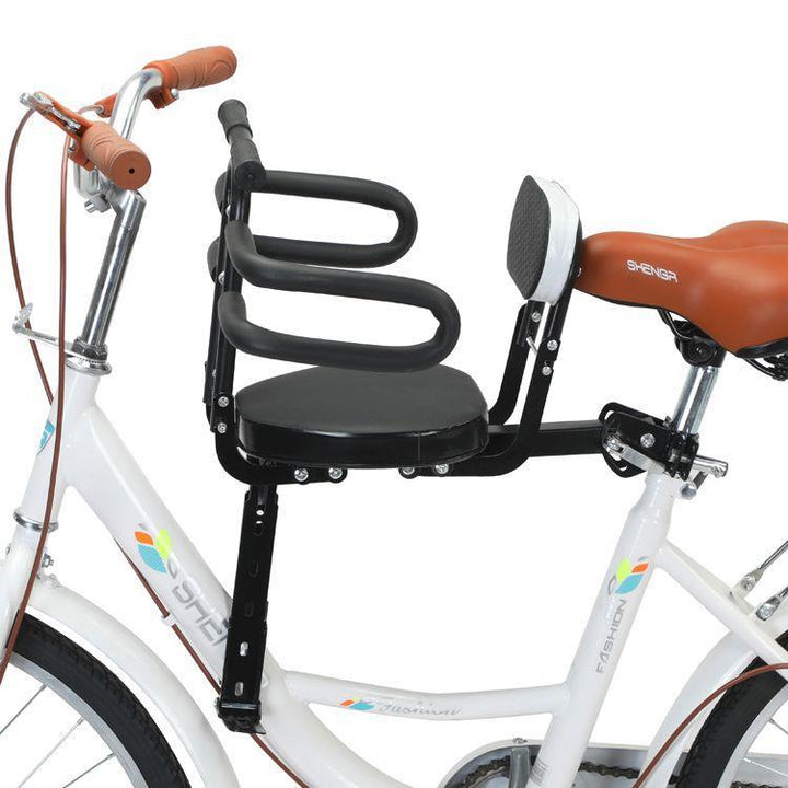 detachable padded bicycle passenger seat with adjustable backrest and reinforced mounting bracket Kalsten