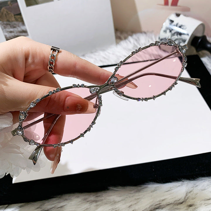 Women's exclusive sunglasses with sparkling rhinestone embellishment and elegant metal frame Kalsten