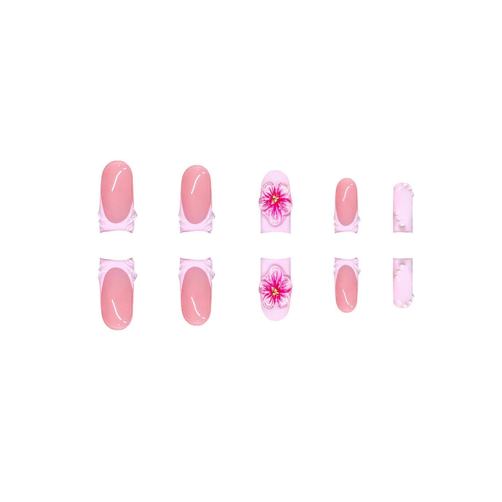 Decorative Floral Press-On Nail Extensions Kalsten