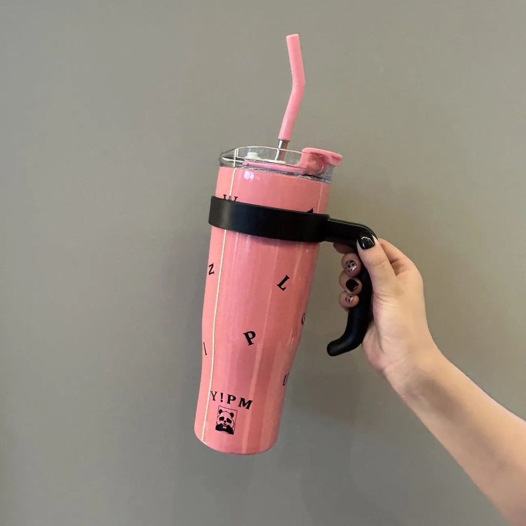Women Practical Insulated Drinking Bottle with Integrated Carry Handle Kalsten