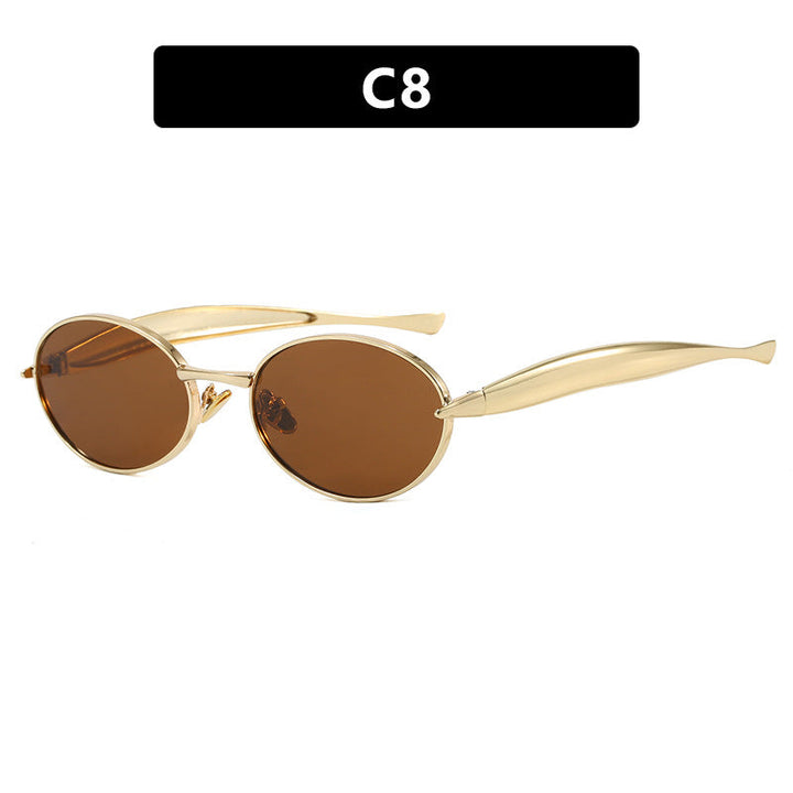 Women's fashionable sunglasses with oval frame and sparkling details Kalsten