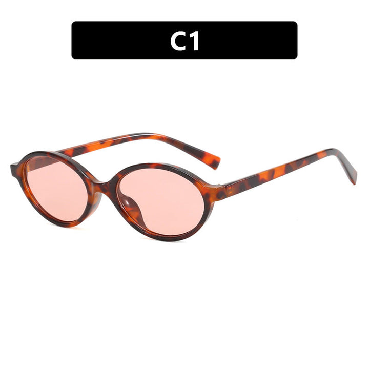 Women's fashionable oval sunglasses with curved frame and UV protection Kalsten