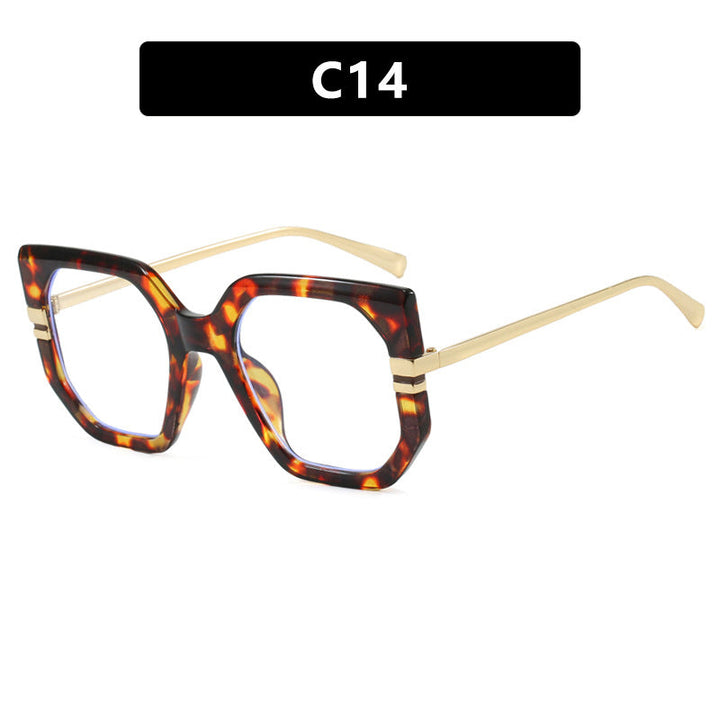 Women's geometric sunglasses with luxurious gold frame and polarized lenses Kalsten