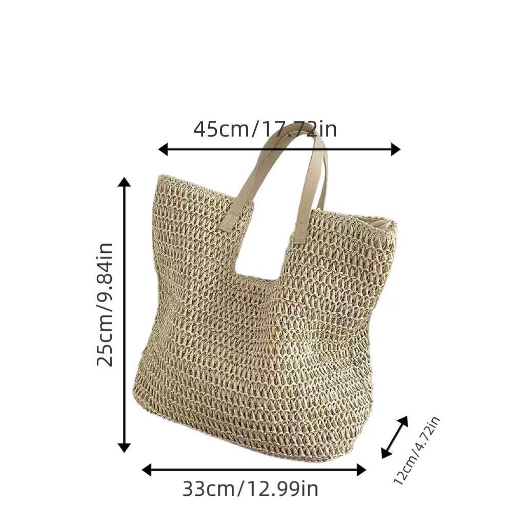 Spacious straw beach bag Kalsten