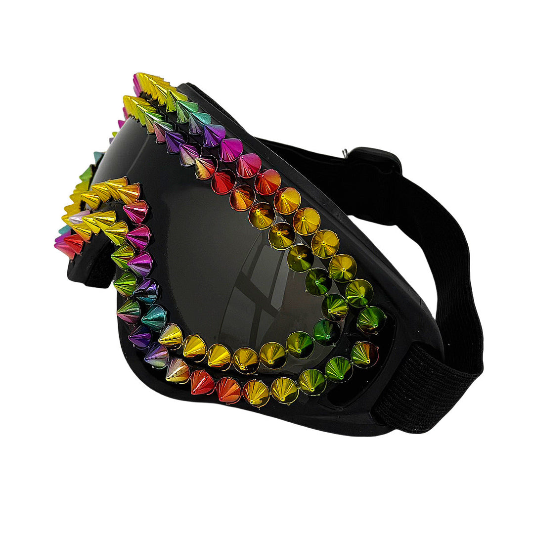 Ladies extravagant ski goggles with colorful studs Kalsten