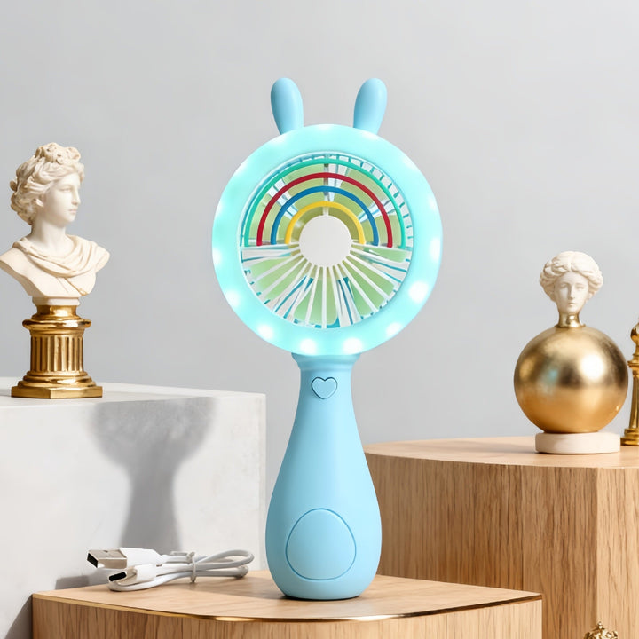 Women's creative handheld fan with LED lights Kalsten