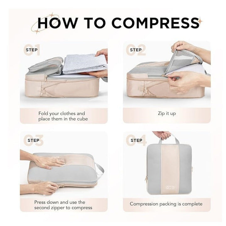 Travel cosmetics set with compartments and practical organizer Kalsten