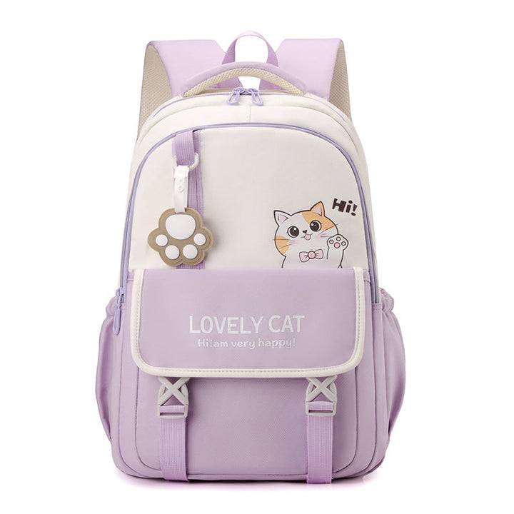 Cute Cat-Themed School Backpack