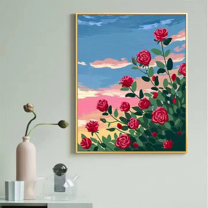Contemporary Lotus Floral Canvas Art Print Kalsten