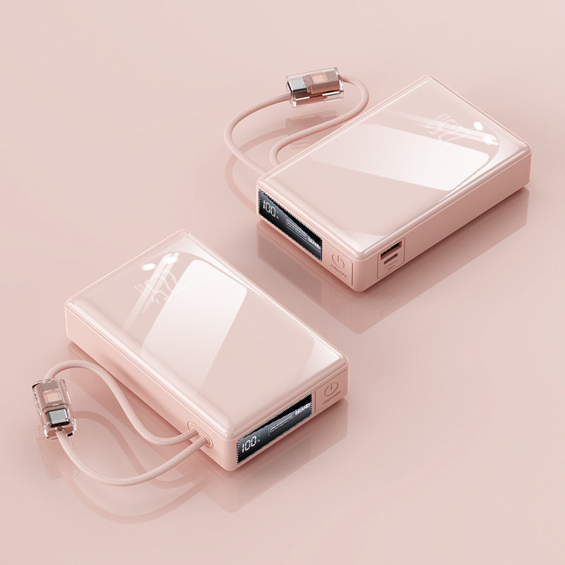 compact power bank with integrated cable and digital charging display Kalsten