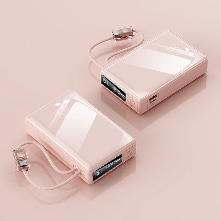 compact power bank with integrated cable and digital charging display Kalsten
