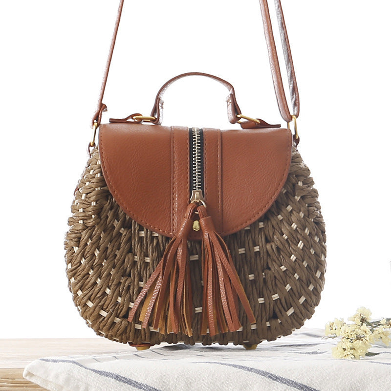 Handbag with Unique Woven Design and Elegant Flap Kalsten