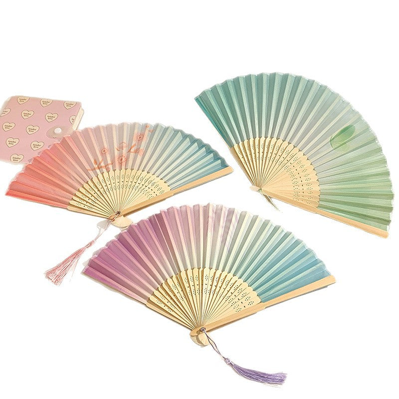 Hand fan made of high-quality paper and bamboo Kalsten