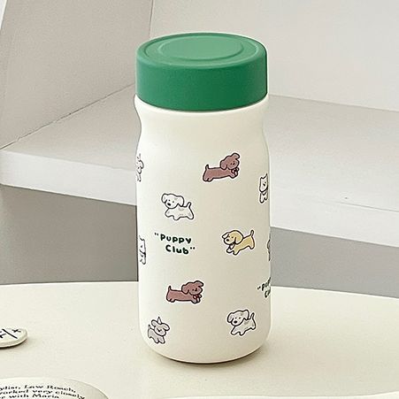 Ladies Insulated Water Bottle with Cute Dog Motif Kalsten