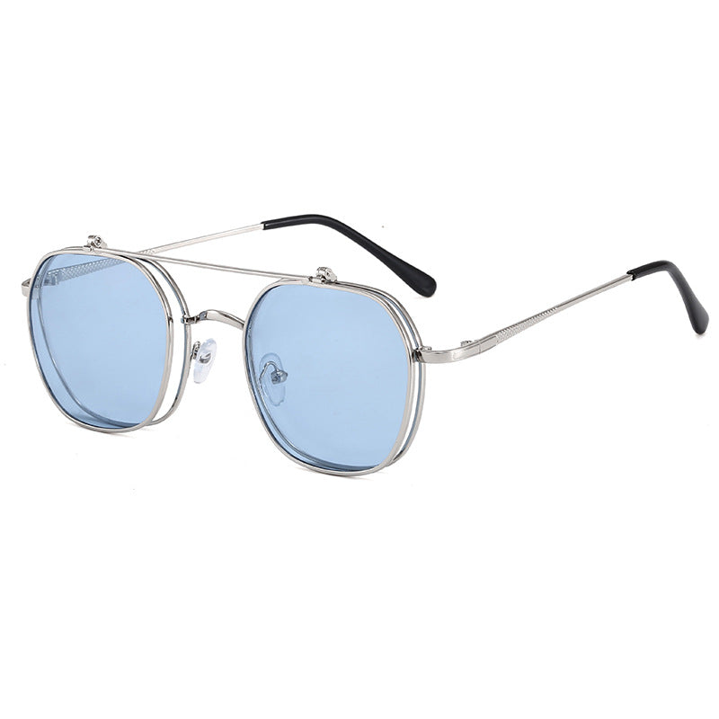 Women's geometric oversized sunglasses with elegant golden frame Kalsten
