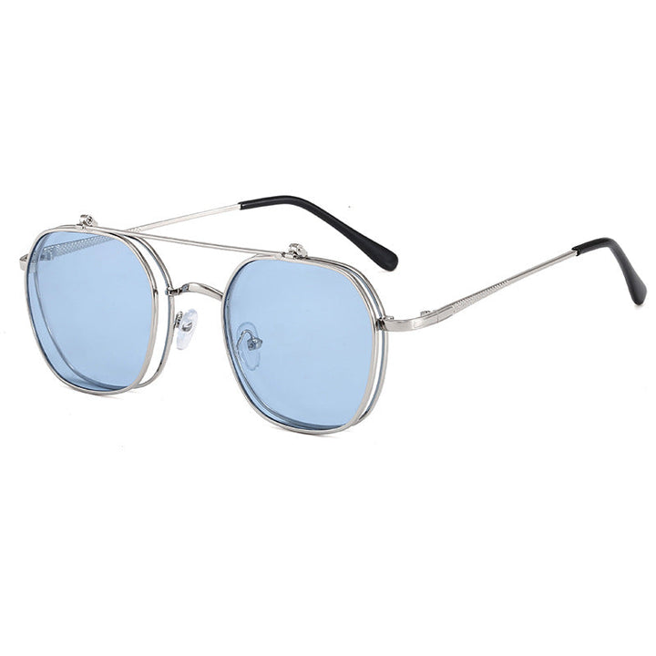 Women's geometric oversized sunglasses with elegant golden frame Kalsten