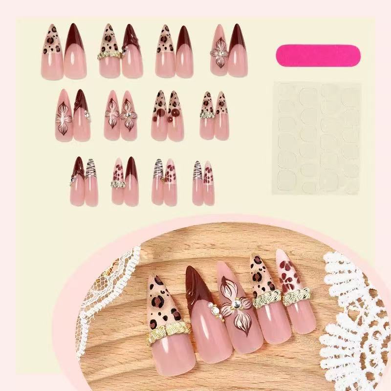 Artistic Decorative Stiletto Press-On Nails Kalsten