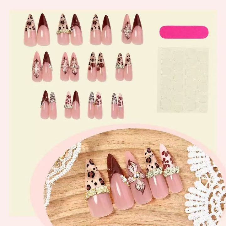 Artistic Decorative Stiletto Press-On Nails Kalsten