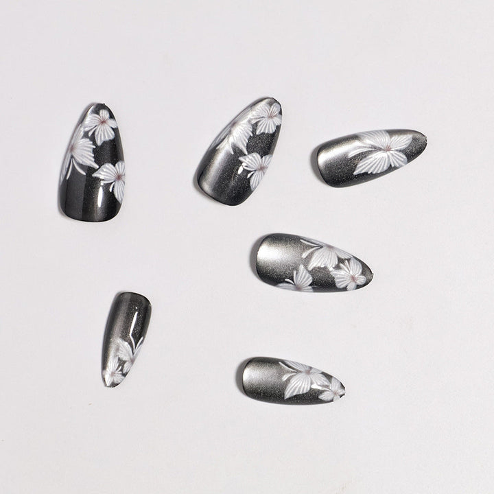 Floral Accent Press-On Nails Set Kalsten