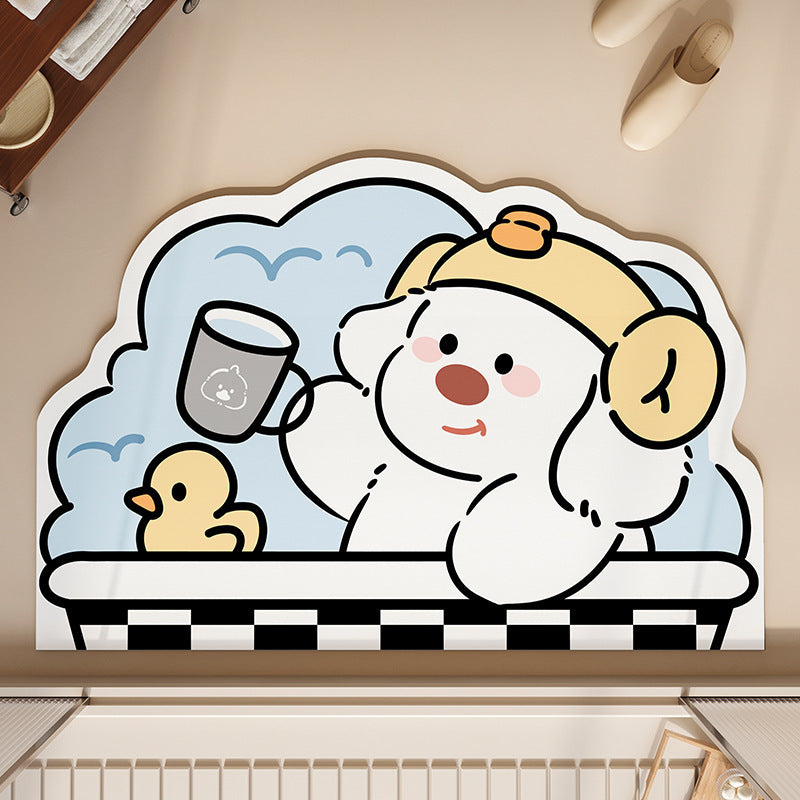 Fun Cartoon Dog Bath Mat Kalsten
